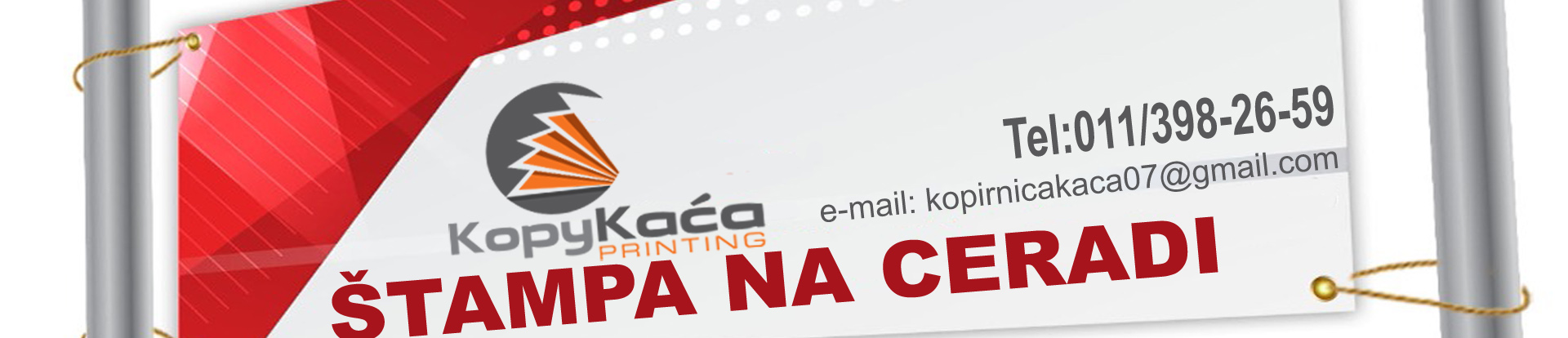 Štampa na ceradi - Izrada ceradnih banera