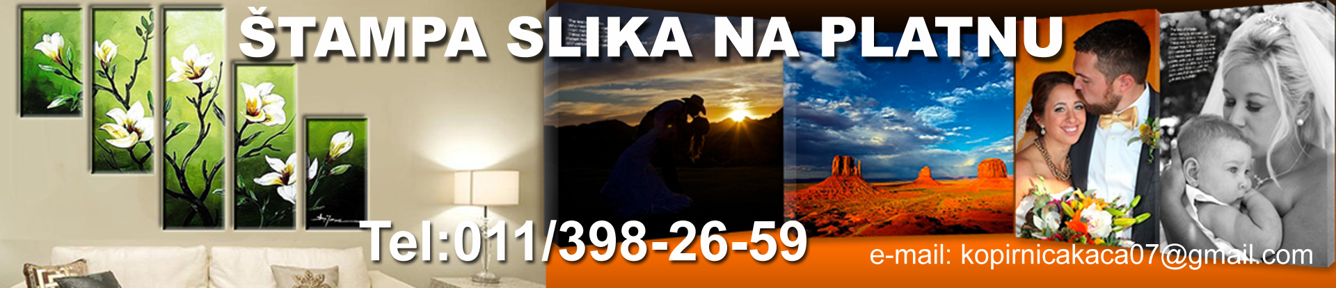 Štampa slika na canvas slikarskom platnu - Štampa na platnu
